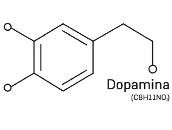 Estructura molecular de la Dopamina